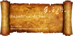 Gajdács Ábel névjegykártya