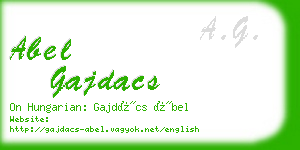 abel gajdacs business card